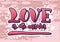 Lettering of Love is the answer in pink stylized as graffiti