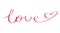 Lettering for love cards. Valentine\\\'s Day greeting. Simple calligraphy. Love