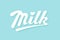 Lettering Milk, hand written design for brand