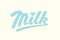 Lettering Milk, hand written design for brand