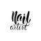 Lettering nail artist