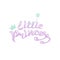 Lettering phrase Little princess purple