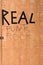 Lettering Punk rock stuck and written on wood