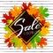 Lettering Sale with maple leaves