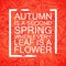 Lettering Seasonal Autumn Banner Postcard