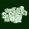 Lettering with shamrock and leprechaun for St.Patrick`s Day