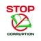 Lettering stop corruption day vector for International Anti Corruption Day