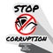 Lettering stop corruption day vector for International Anti Corruption Day and international day against corruption poster design