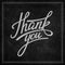 Lettering Thank you. Vector illustration