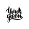 Lettering think green
