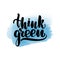 Lettering think green