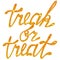 Lettering treak or treat tinsels