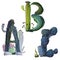 Letters A, B and C in the form of a cactus. Design element is perfect for logos, icons, children& x27;s alphabet and play