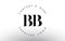Letters BB B Logo with a minimalist design. Simple BB Icon with Circular Name Pattern