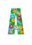 The letters A of the English alphabet is cut out of flowers on a blue  background.Floral pattern, texture for stores,sales,