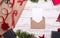 Letters envelope to Santa, Christmass buckground copy space