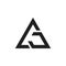 Letters gj triangle arrows logo vector