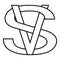 Letters intertwined V and S vs versus logo, vector logo VS letters for sports, fight, competition, versus battle, match
