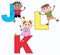 Letters J K and L