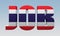 Letters job painted in color of flag Thailand