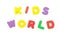 Letters of kids world made by alphabet jigsaw puzzle