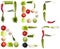 Letters made of vegetables