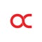 Letters oc infinity line simple logo
