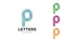 Letters P Logo Modern rounded