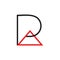 Letters pa triangle line logo vector