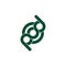 Letters pod linked helix infinity design logo vector
