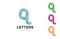 Letters Q Logo Modern rounded