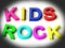 Letters Spelling Kids Rock As Symbol for Childhood