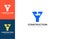 Letters Y hammer Construction Logo