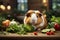Lettuce Feast: Cute and Charming Guinea Pig\\\'s Snack Time