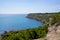 Leucate coast in south sea mediterranean beach french Pyrenees Orientales in Languedoc-Roussillon France