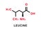 Leucine chemical formula. Leucine chemical molecular structure. Vector illustration