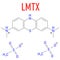 Leuco-methylthioninium or LMTX Alzheimer's disease molecule, tau aggregation inhibitor. Skeletal formula.