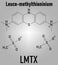 Leuco-methylthioninium or LMTX Alzheimer's disease molecule, tau aggregation inhibitor. Skeletal formula.