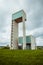 Leudelange, Luxembourg - May 5 2013 : Water tower with itâ€™s modern design in concrete and fiberglass, also a fire department