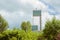 Leudelange, Luxembourg - May 5 2013 : Water tower with itâ€™s modern design in concrete and fiberglass, also a fire department