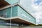 Leudelange, Luxembourg - May 5 2013 : Water tower with itâ€™s modern design in concrete and fiberglass, also a fire department