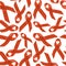 Leukemia cancer seamless pattern with ribbons