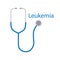 Leukemia text and stethoscope icon