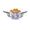 Leukocyte cell dressed as a Cowboy having guns