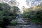 Leura cascades waterfall near Katoomba in Blue Mountains national park NSW Australia in Autumn