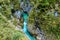 Leutaschklamm - wild gorge with river in the alps of Germany