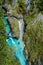 Leutaschklamm - wild gorge with river in the alps of Germany