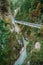 Leutaschklamm - wild gorge with river in the alps of Germany