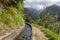 Levada, irrigation canal with hiking path at Madeira Island, Portugal