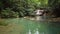 Level 1 of Erawan Waterfall with Neolissochilus stracheyi fish in Kanchanaburi